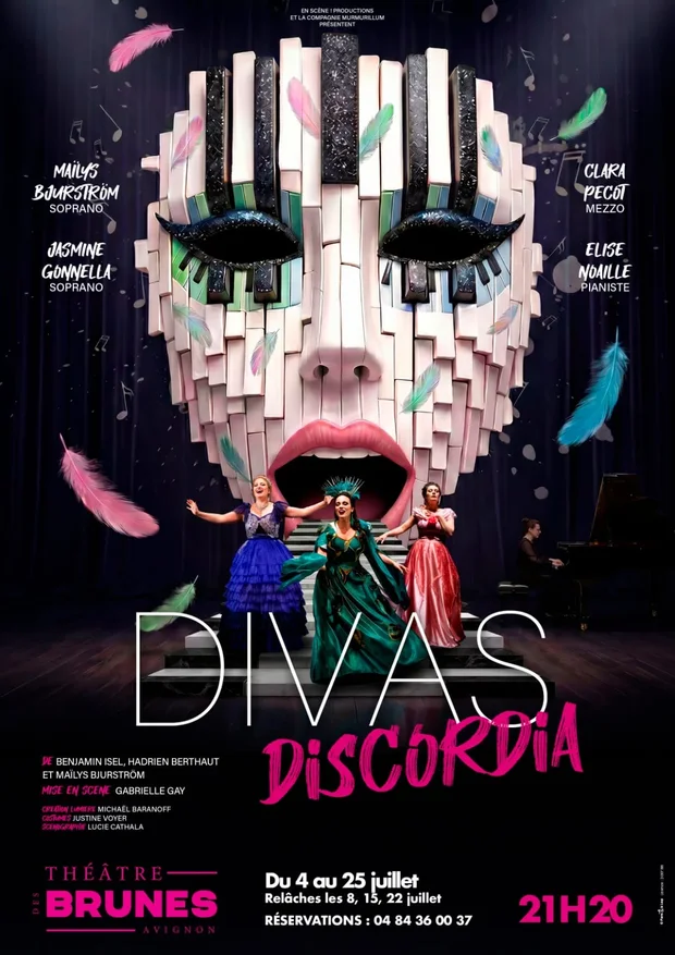 Affiche du spectacle Divas Discordia — Théâtre des Brunes, Avignon